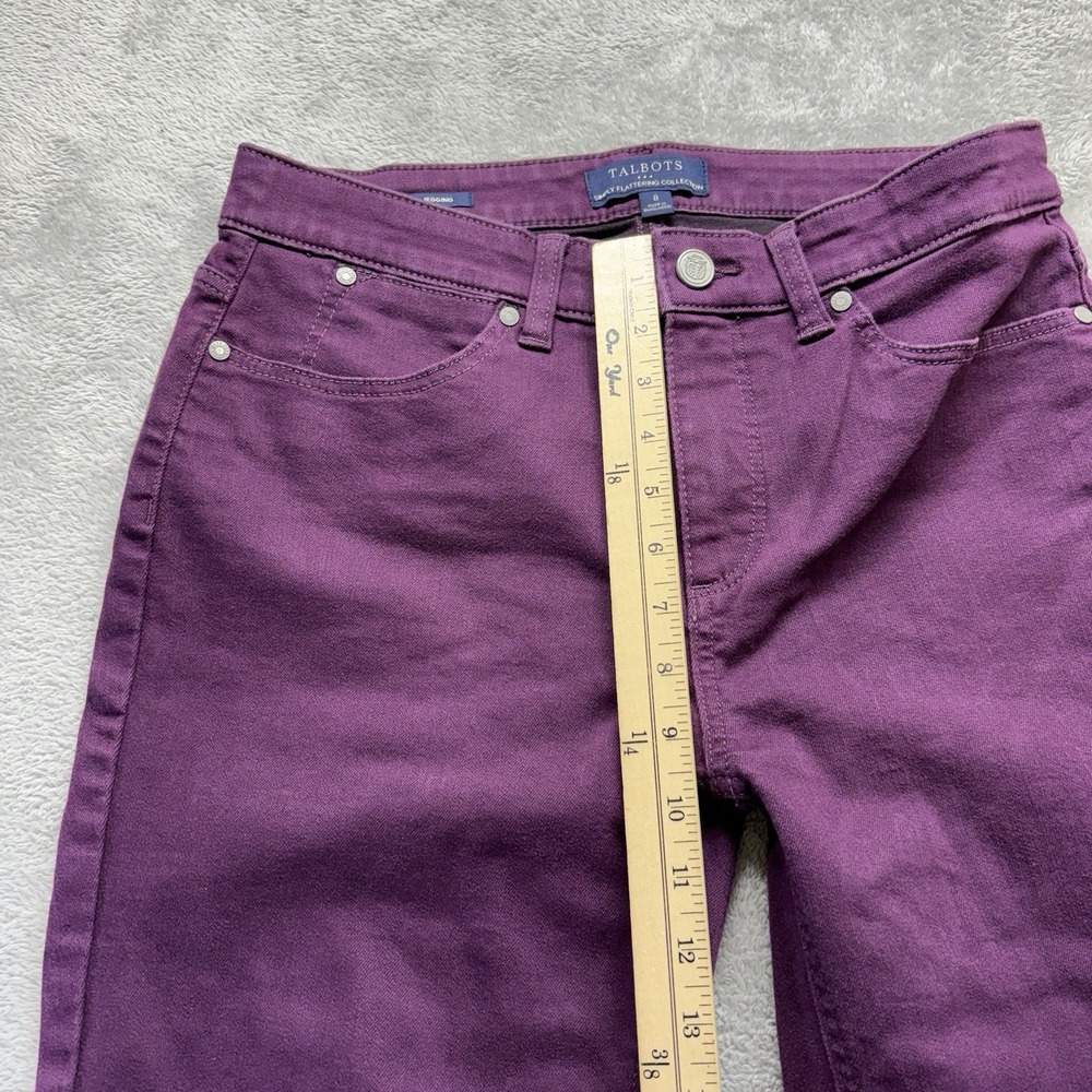 Talbots Jeans Womens 8 Purple Jeggings Mid Rise Simply Flattering Denim - Picture 6 of 12